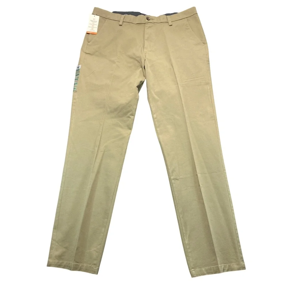 Dockers Workday Khaki Mens 38x34 Tan Straight Fit Smart 360 Flex Chino Pants NEW